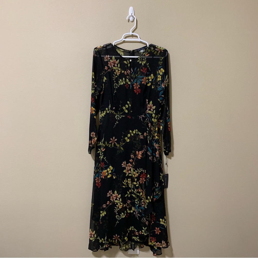Tommy Hilfiger Zelda Floral-Print Chiffon Midi Dress-Size 10 NWT